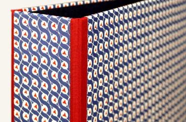 Folder maritime blue red white with small triangles
